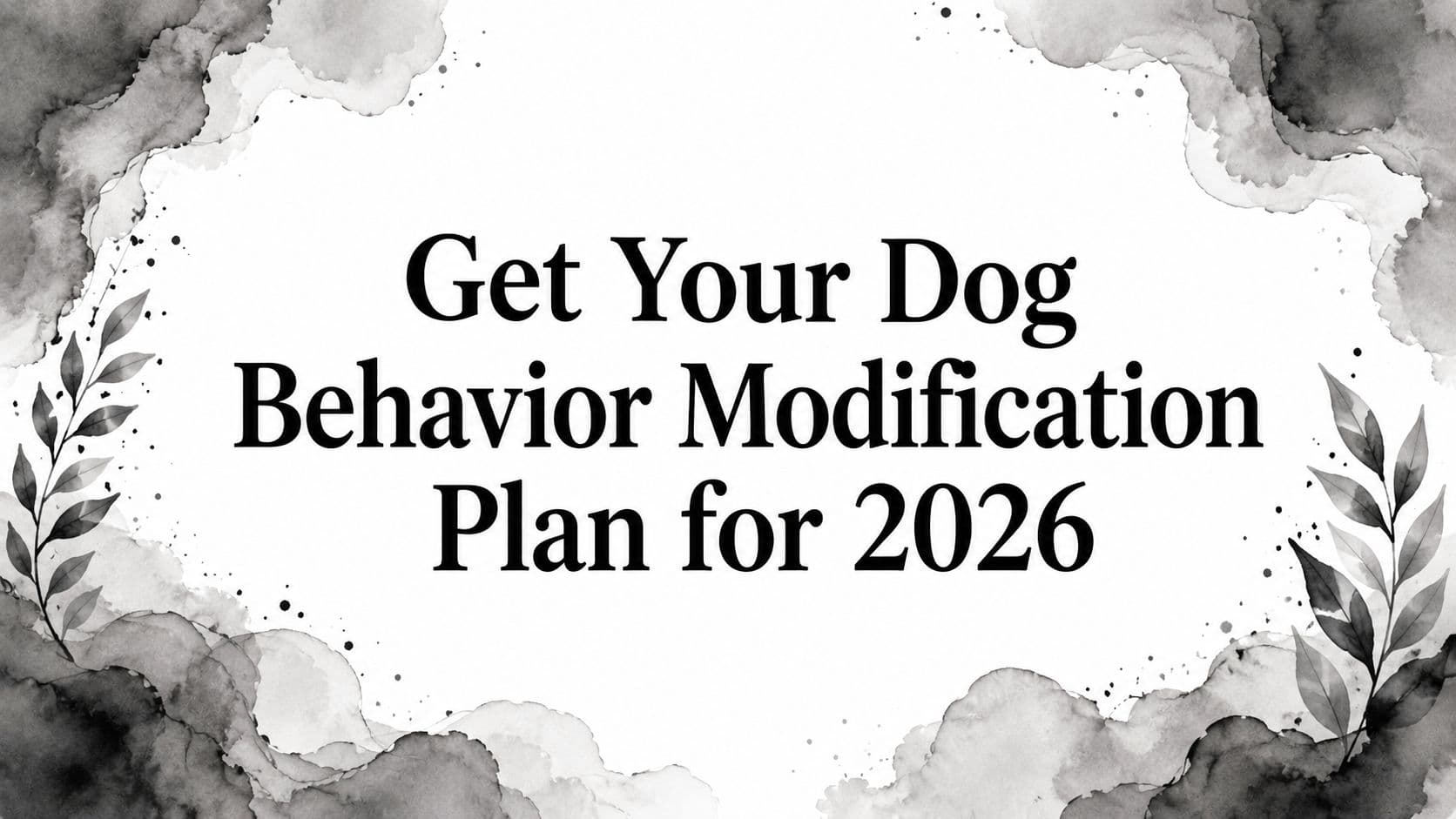 Get Your Dog Behavior Modification Plan for 2026